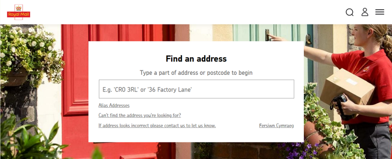 Royal Mail Postcode Finder Website